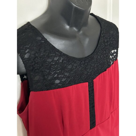 ENFOCUS Women Black & Red Bodycon Dress Size 20W - Picture 6 of 12